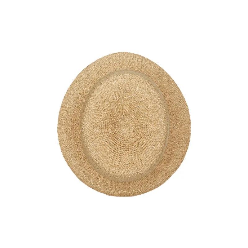 SAINT LAURENT Logo plaque Straw Bucket Hat-3