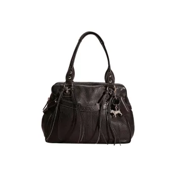COACH Vintage Leather Briefcase, Handbag, Shoulder Bag Tubas Women's Silver & Black