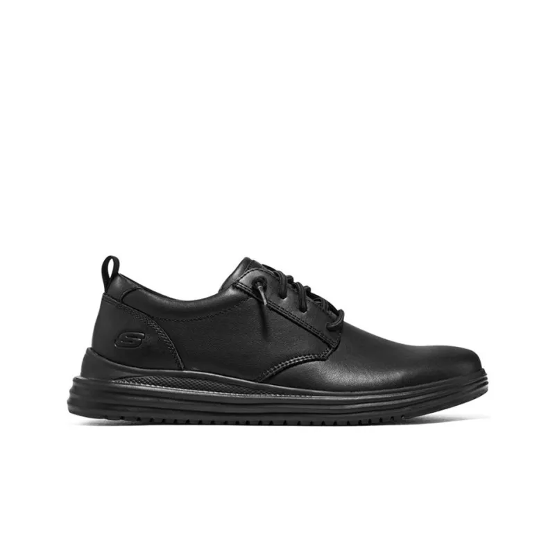 Skechers Proven Cushioned Slip Resistant Abrasion Resistant Low Top Casual Shoes Men's Black-1