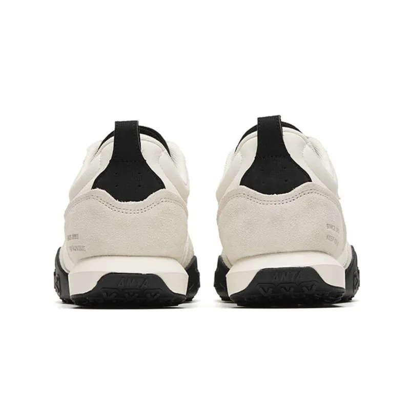 Anta Cushioning Anti Slip And Wear Resistant Low Top Life And Leisure Men's White Black-4