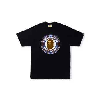 A BATHING APE Logo Check Busy Works Tee