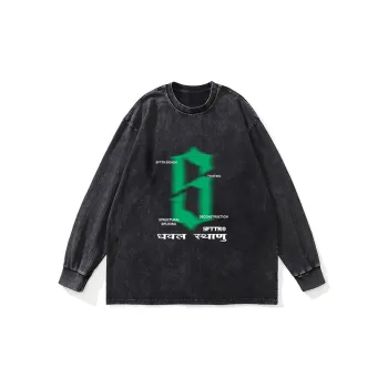 SFTTR Long Sleeved T Shirt Unisex Black