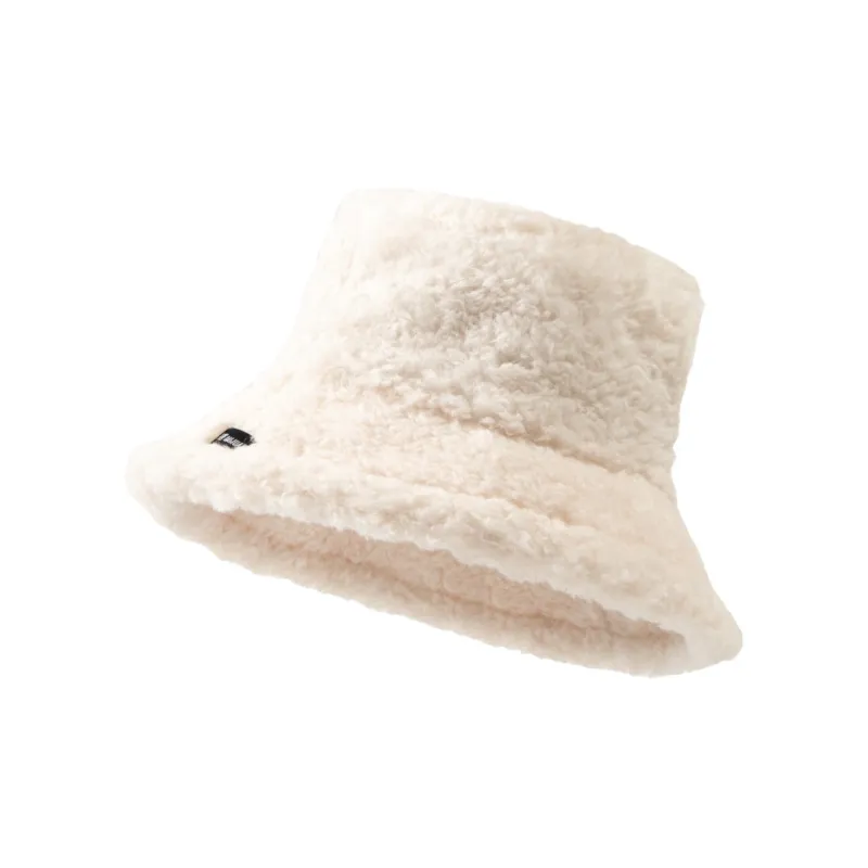BAIJUAN Sherpa Bucket Hats Unisex Black/Pink/Ecru-0