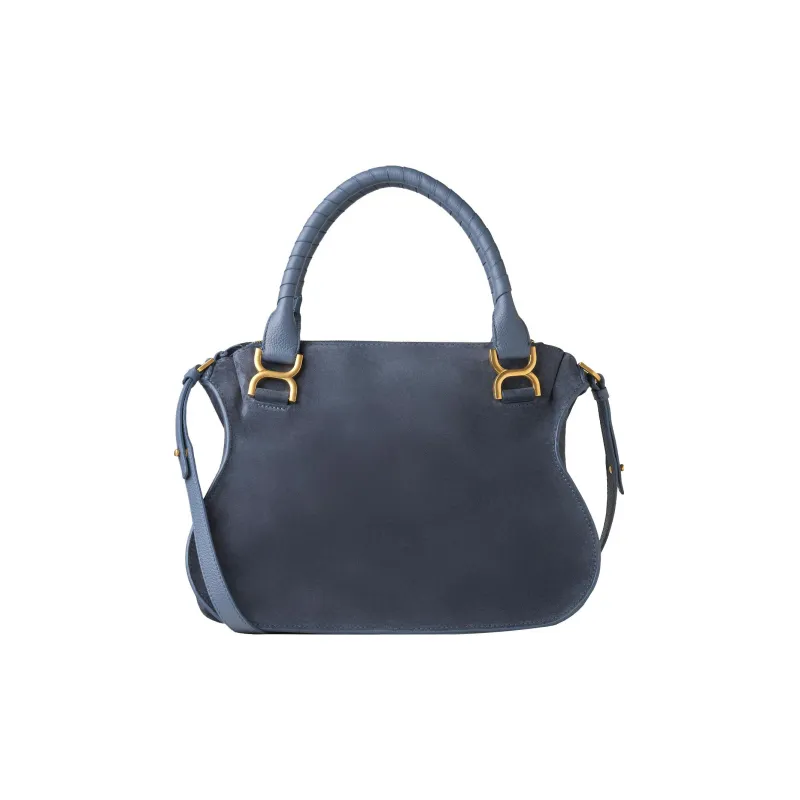 Chloe Marcie Two-Tone Suede And Grained Calfskin Shoulder Bag Crossbody Bag Handbag Women's-1