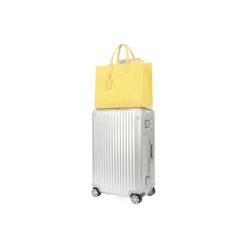 RIMOWA Never Still Grain Leather Tote Bag, Shopping Bag, Handbag Tubas Unisex Yellow-4