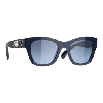 CHANEL Sunglasses Unisex Blue
