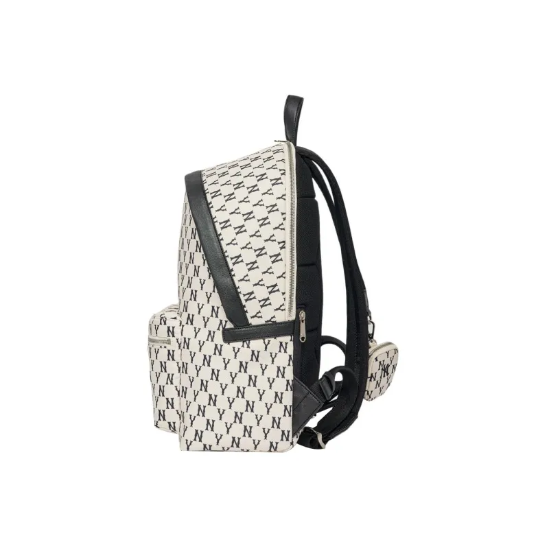 MLB New York Yankees Polyester Combo Bag Backpack Regular Unisex Black White-2