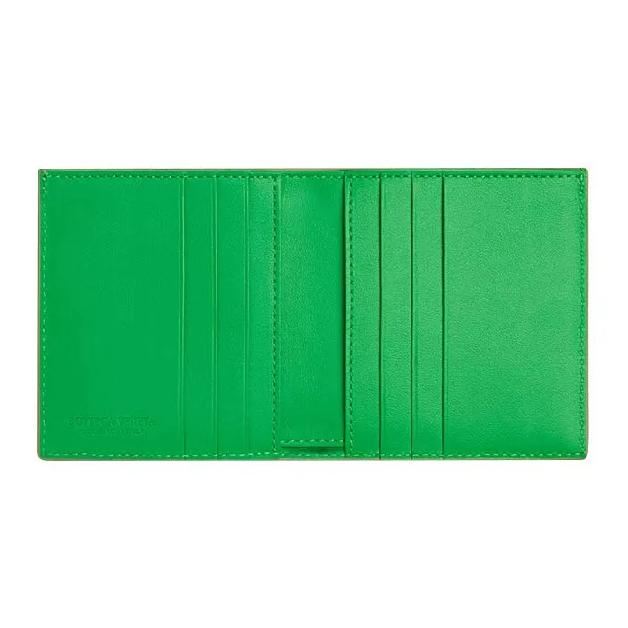 Bottega Veneta Calfskin Wallet Men's Gray/Green-2