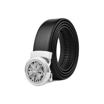 ALIEN BANG Fortune Comes Business Automatic Buckle Belt Men's