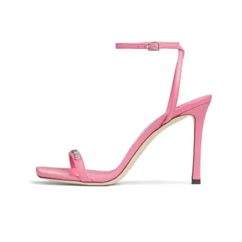 Jimmy Choo Jaxon 95 Nappa Strap Sandals Women's Candy Pink