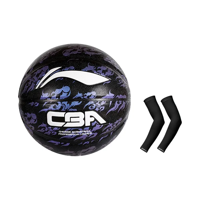 LiNing CBA Collection PU Basketball Purple Size 7 Training Match Unisex-11