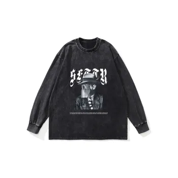 SFTTR Long Sleeved T Shirt Unisex Black