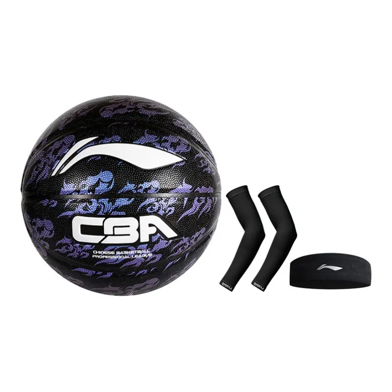 LiNing CBA Collection PU Basketball Purple Size 7 Training Match Unisex-20
