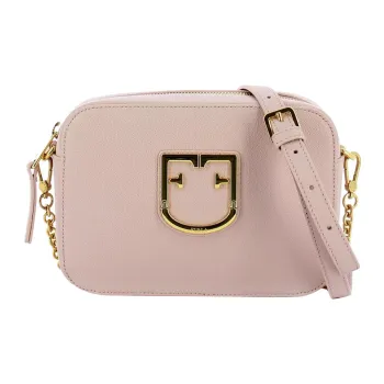 Furla Brava Camelia Leather Small Square Bag Crossbody Bag Shoulder Bag Mini Women's Camellia Pink