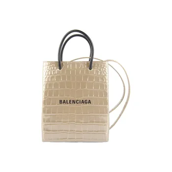 Balenciaga Cow Leather Cell Phone Pouch, Shoulder Bag, Crossbody Bag, Handbag Small Size Women's Light Khaki