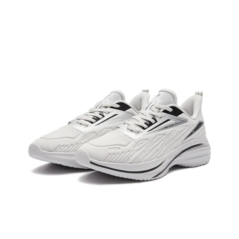 Erke Cushioning Anti Slip And Wear Resistant Low Top Running Shoes Men's Gray Black-1