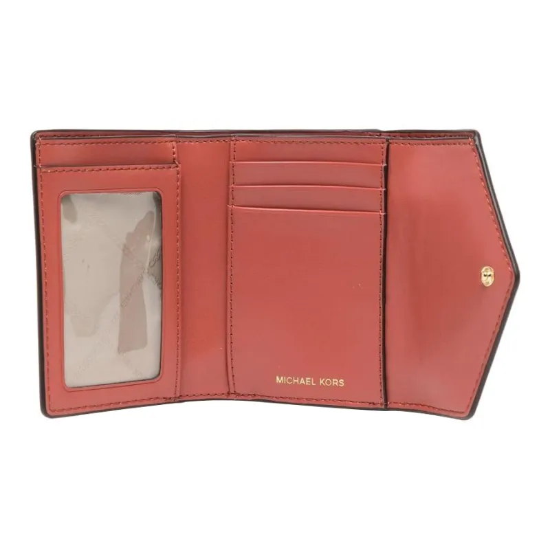 MICHAEL KORS Jet Set Coated Canvas Card Holder, Wallet Women's Pink Purple-6