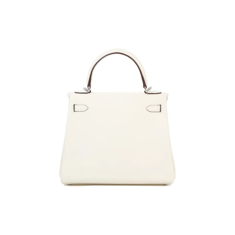 HERMES Kelly Swift Calfskin Kelly Bag Handbags Women's I2 Nata Cream White-1