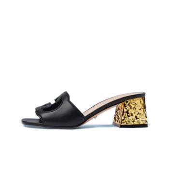 GUCCI Interlocking Slide Slippers Women's Black