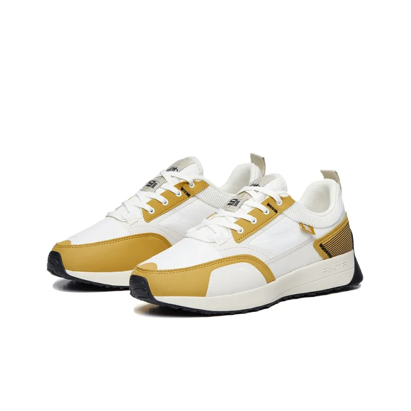Anta Life Collection Low-Top Casual Shoes Men's White Gray Brown-2