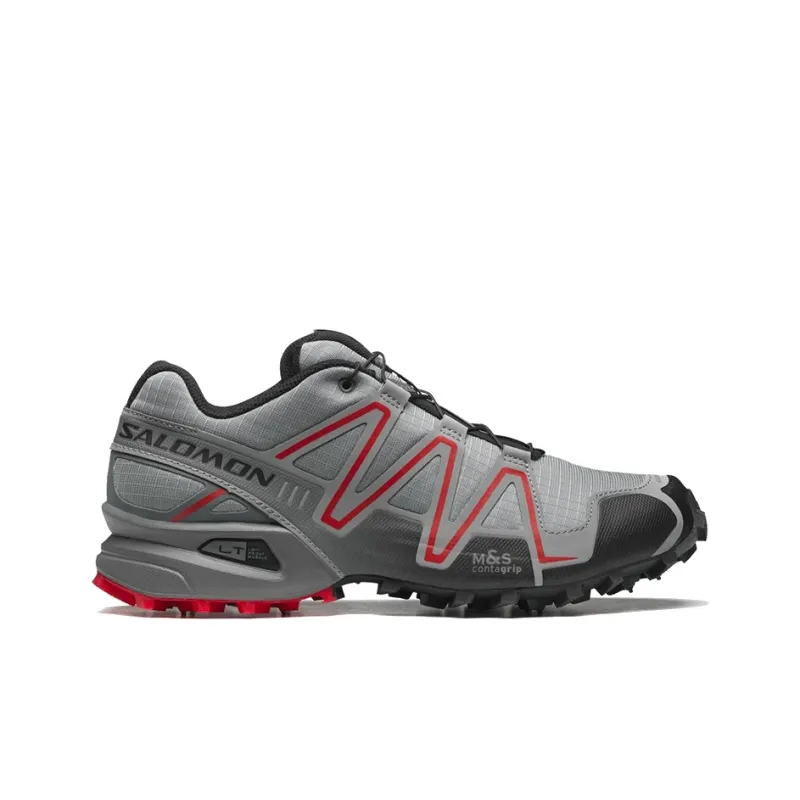 SALOMON Speedcross 3 Reflect Anti Slip Wear Resistant Low Top Outdoor Shoes Unisex Gray Red Black-1