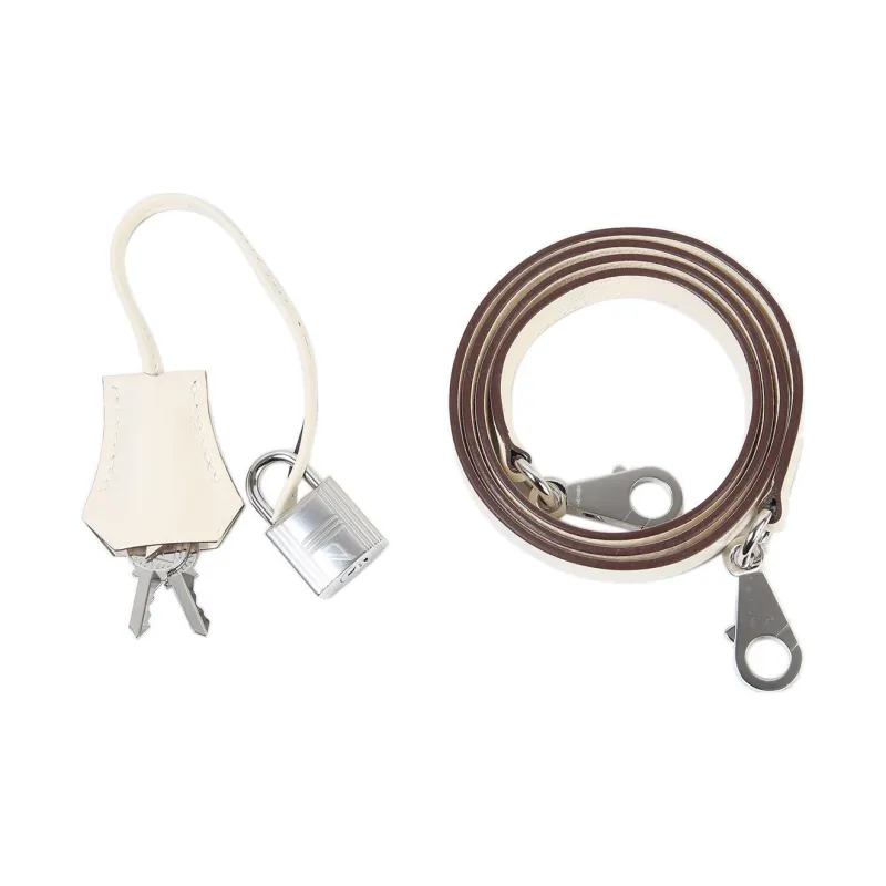 HERMES Kelly Swift Calfskin Kelly Bag Handbags Women's I2 Nata Cream White-6