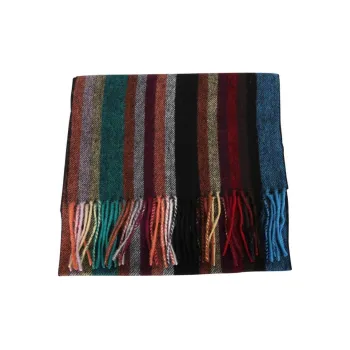 Paul Smith Striped Fringed Edge Scarf