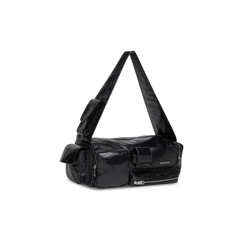 Balenciaga Mens Superbusy Small Sling Bag In Black Black-1