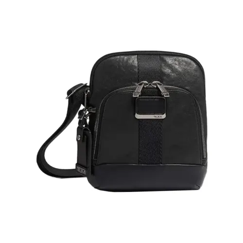 TUMI Alpha Bravo Cow Leather Shoulder Bag, Crossbody Bag Men's Black