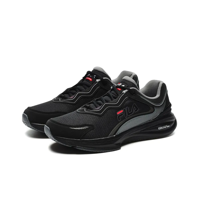 FILA Athletics Energy Cushioned Wear Resistant Lightweight Low Top Running Shoes Men's Black Gray-1