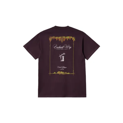 Carhartt WIP T-Shirts Men Dark Purple Red