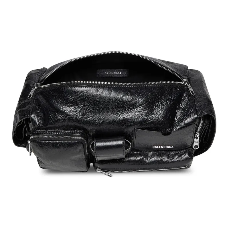 Balenciaga Mens Superbusy Small Sling Bag In Black Black-4