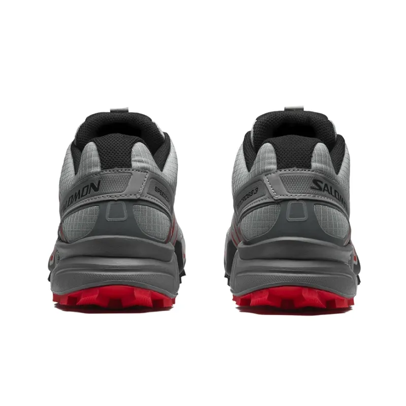 SALOMON Speedcross 3 Reflect Anti Slip Wear Resistant Low Top Outdoor Shoes Unisex Gray Red Black-4