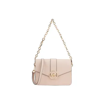 MICHAEL KORS Carmen Cow Leather Shoulder Bag, Crossbody Bag Trumpets Women's Pink