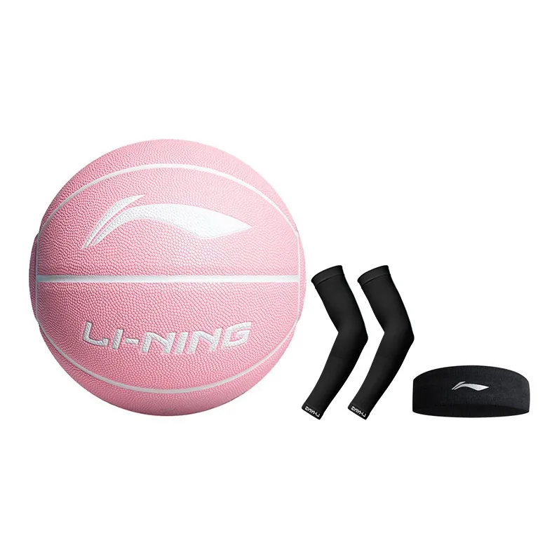 LiNing Badfive PU Basketball Pink Size 7 Training Unisex-18