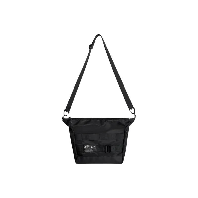 BAGSMART Polyester PU Shoulder Bag Crossbody Bag Small Size Unisex Black-0