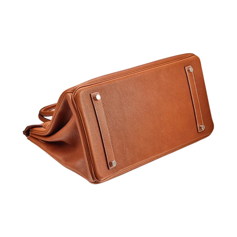 HERMES Birkin Barenia Cow Leather Birkin Bag Handbags Women's 34 Fauve Light Tawny-5