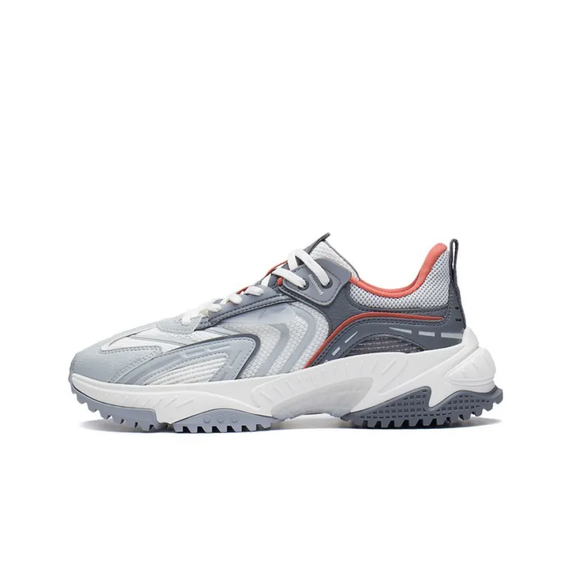 LiNing Xingji Cushioning Anti Slip Wear Resistant Breathability Low Top Sports Casual Shoes Men's White Gray-0