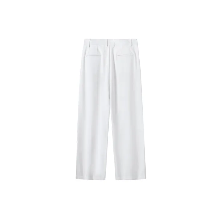 SeminP.ure Casual Pants Unisex White/Navy Blue-1