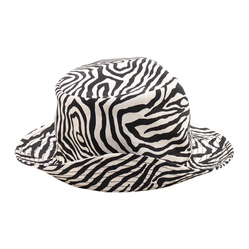 CELINE Zebra Print Bucket Hat In Cotton Gabardine-2