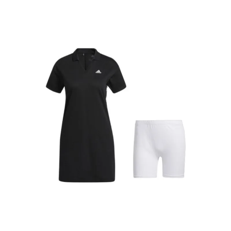 Adidas Short Sleeved Dress Women's Black-1