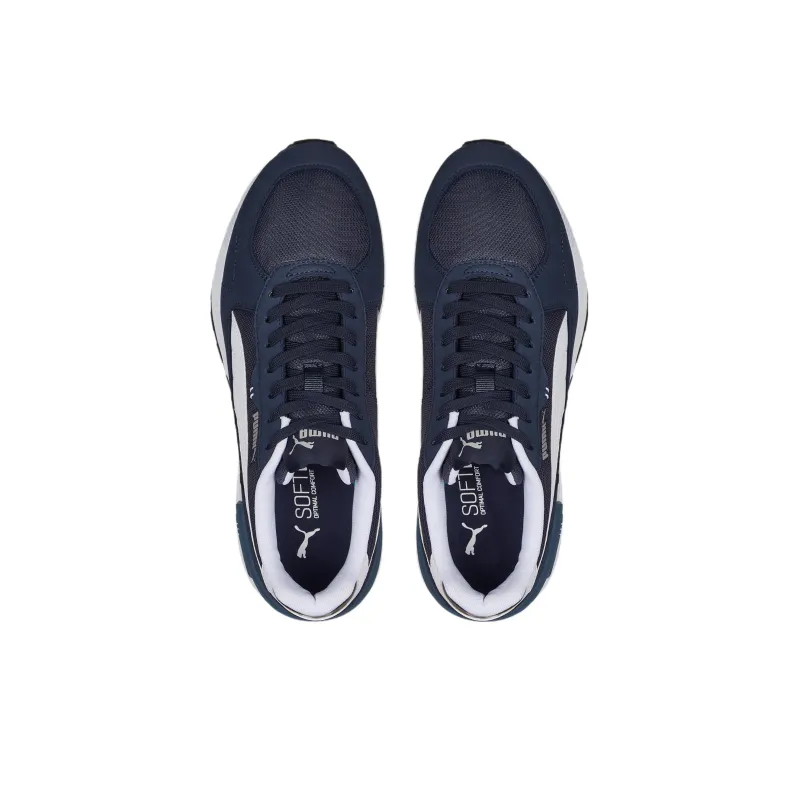 PUMA Basket Shock Absorbers With Slip Resistant And Abrasion Resistant Properties Low Top Casual Shoes-3