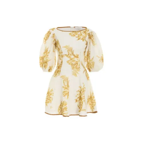 Zimmermann Short-Sleeved Dresses Women's Gold