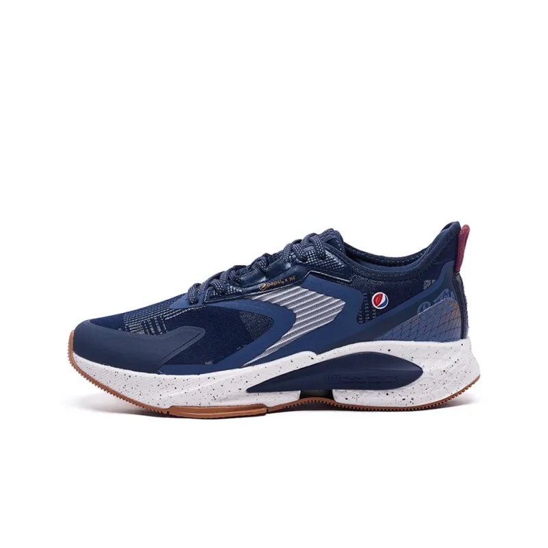 361° Slip Resistant, Abrasion Resistant, Breathable, Lightweight Low Top Running Shoes Men's Oil Ink Blue-0