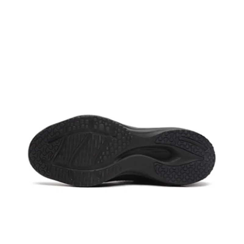 Erke Cushioning Anti Slip And Wear Resistant Rebound Low Top Casual Running Shoes Men's Black Blue-3