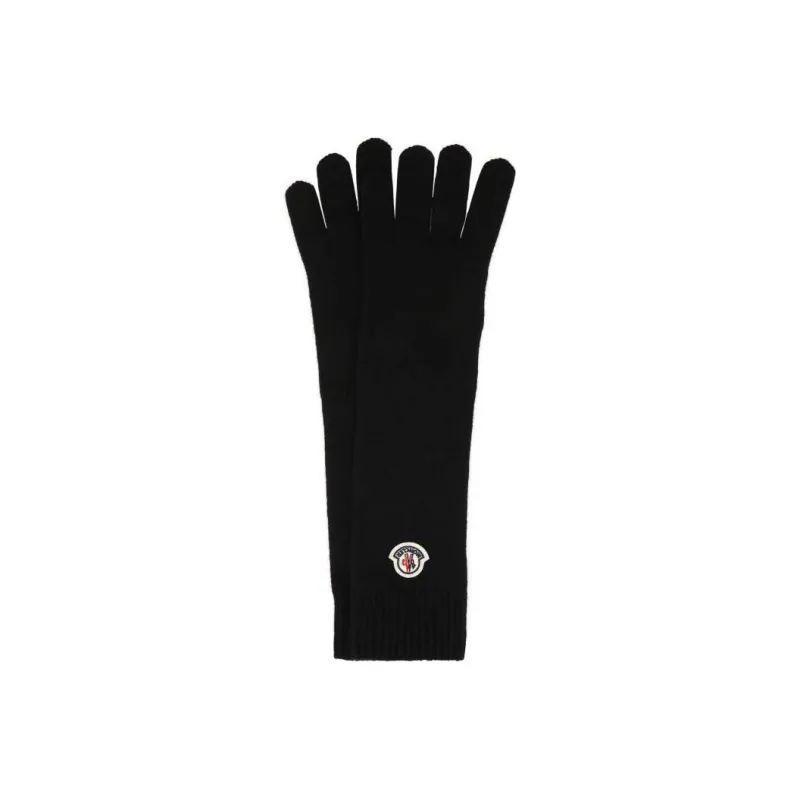 Moncler Logo-patch Ribbed Gloves-1