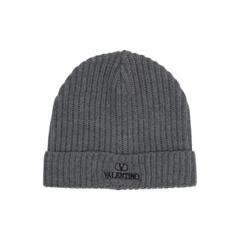 Valentino Logo Embroidered Beanie