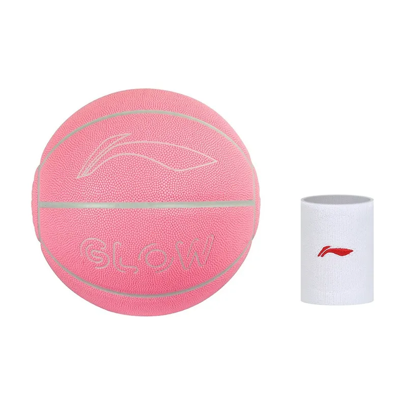 LiNing Badfive PU Basketball Pink Size 7 Glow In The Dark Unisex-11