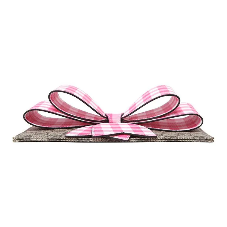 GUCCI Canvas Clutch Women's Pink/Ebony-4