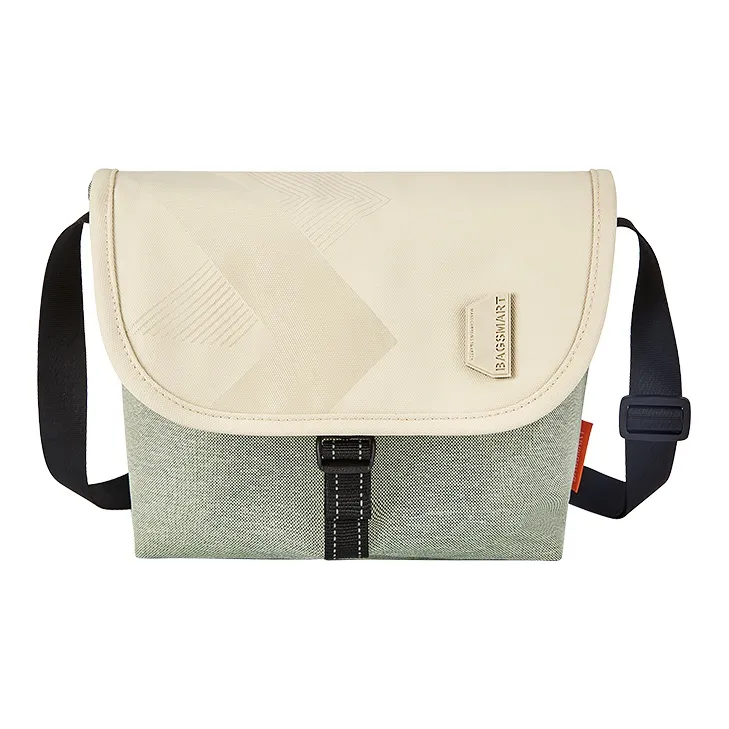BAGSMART Polyester Messenger Bag Shoulder Bag Crossbody Bag Small Size Unisex Black-2